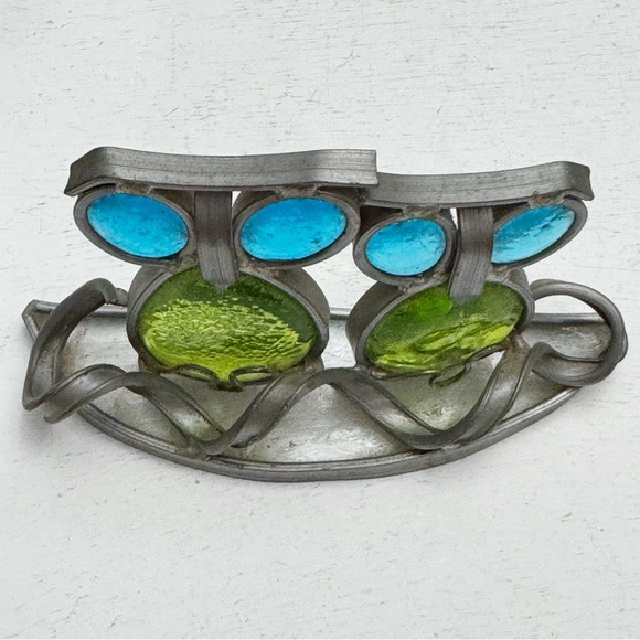 Adorable Stained Glass Sun Catcher Owls Window Lead Metal Vintage - Picture 4 of 12